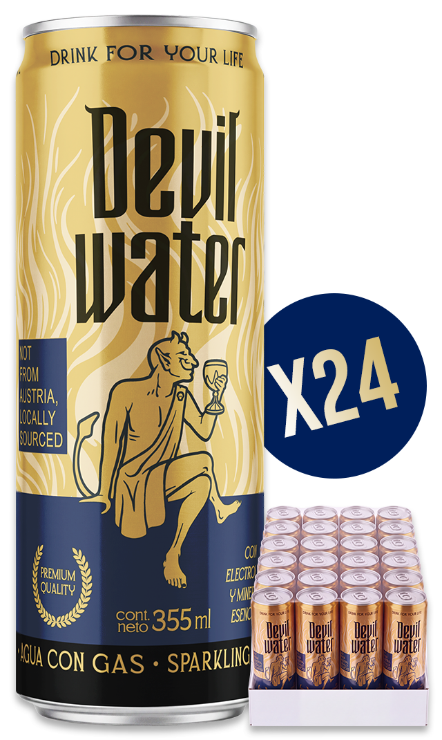 24 Latas de agua con gas Business in Hell