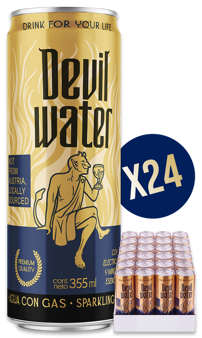 24 Latas de agua con gas Business in Hell