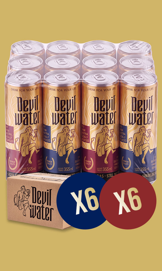 12 Latas de agua con y sin gas The Perfect Dozen