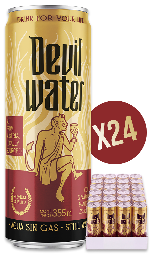 24 Latas de agua sin gas Deal in Hell