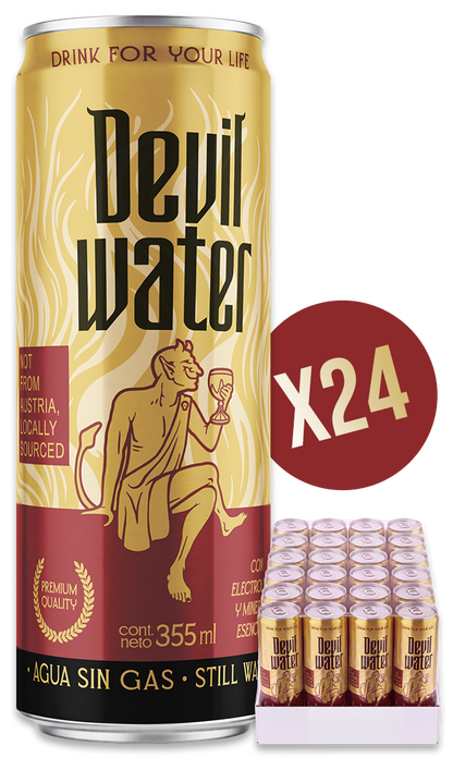 24 Latas de agua sin gas Deal in Hell